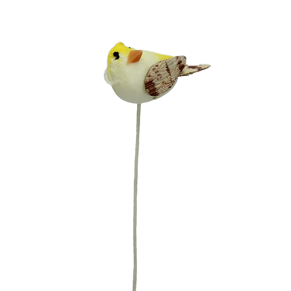 oiseau de décoration jaune ou rose