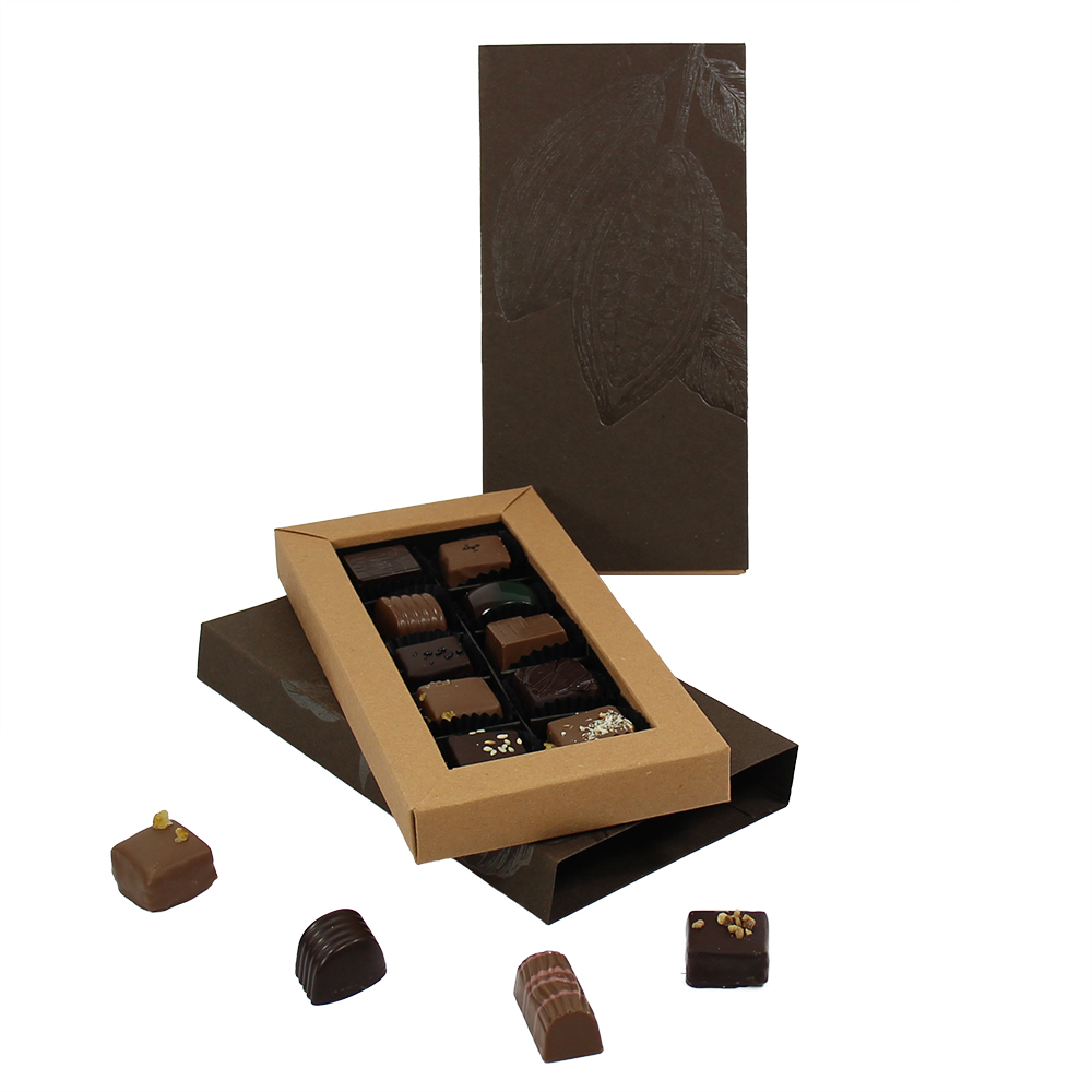 Coffret Cacao 10 chocolats -100g