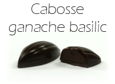 Cabosse ganache chocolat noir infusion de basilic