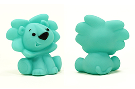 Le jouet de bain petit lion turquoise décoration bapteme