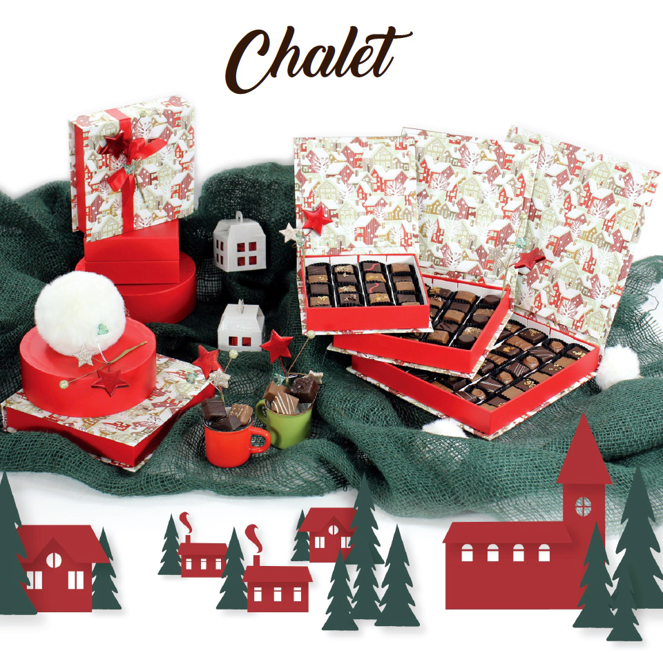 Collection Chalet - Boites de chocolats pour cadeaux d'affaire entreprise - Cadeau et Chocolat.com