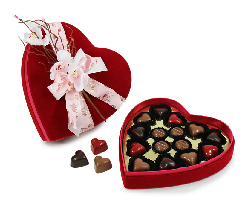 Coffret coeur chocolat pour la Saint Valentin