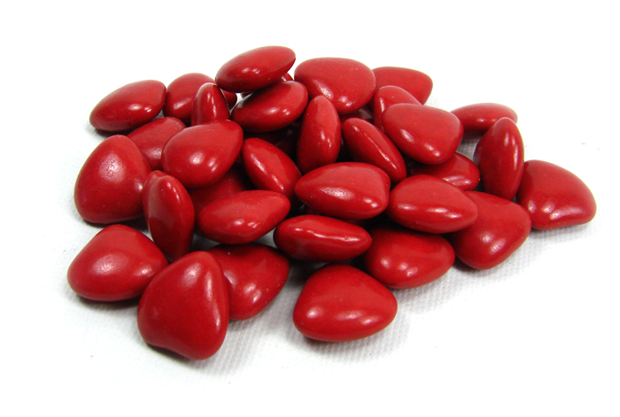 Les minis coeurs rouges en chocolat - 200g