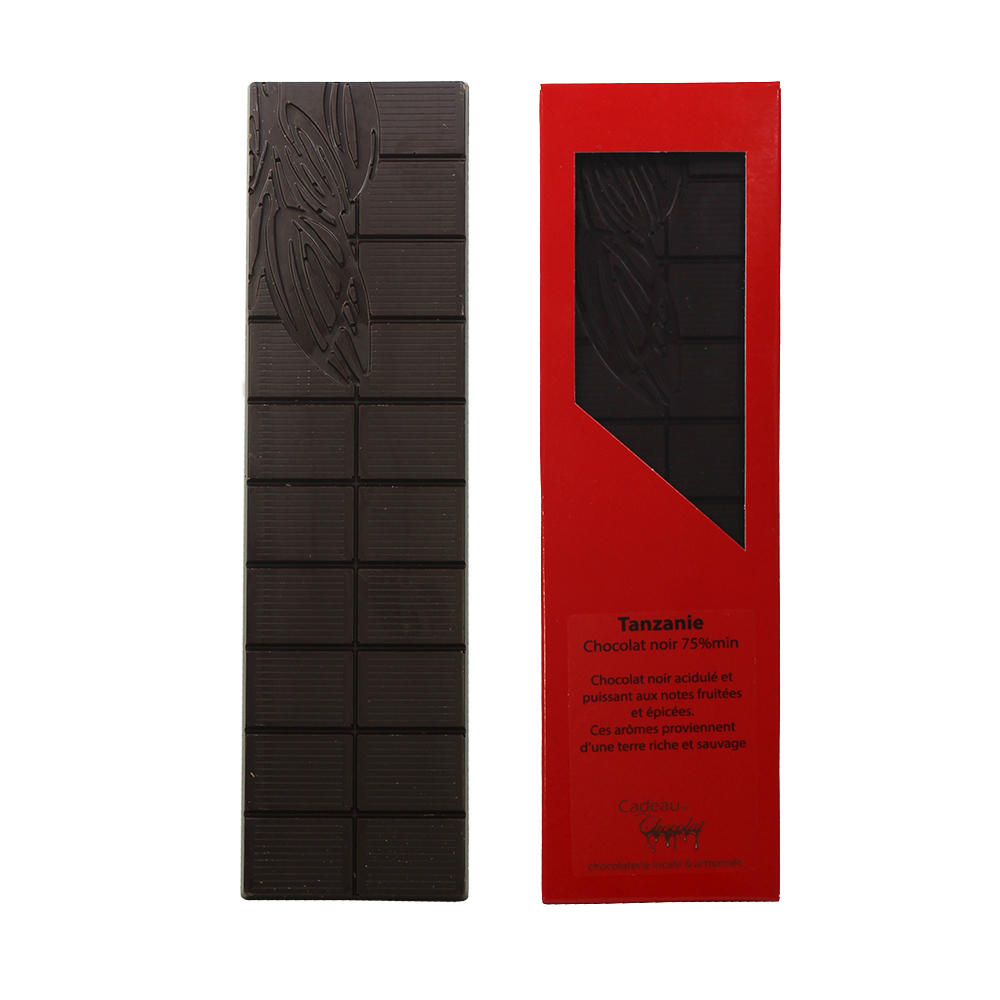 Tablette chocolat noir origine Tanzanie fabrication artisanale.