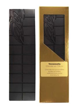 Tablette chocolat noir origine Venezuela fabrication artisanale.