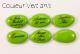 90 dragées imprimées personnalisées Couleur des dragées chocolat : Vert anis